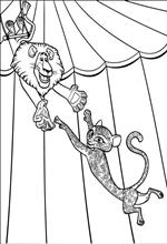 Ausmalbild Madagascar 3